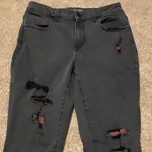 Maurices Black High-rise Distressed Jeans